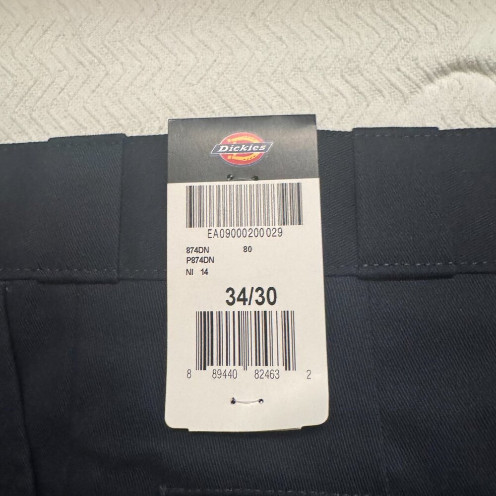 4 Dickies Original 874 Work Pants - 3 Black and 1 dark blue pants - all 34x30 - Picture 5 of 8